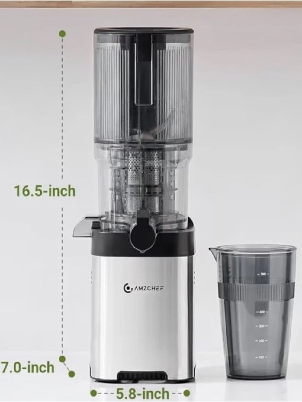 AMZCHEF ZM1902 Vertical Cold Press Juicer - Picture 2 of 15